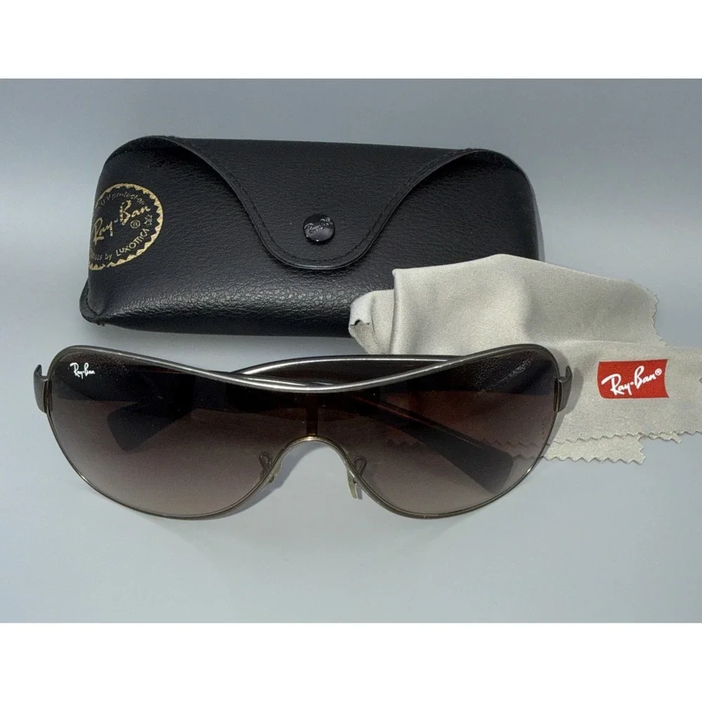 RAY-BAN Authentic Sunglasses RB 3471 Matte Gunmetal  Gradient Lens & Case/Cloth